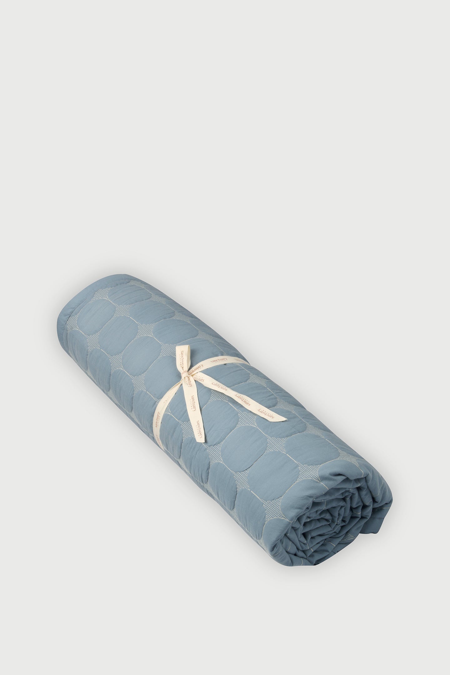 Zen Azure Cotton Quilted Bedding Set