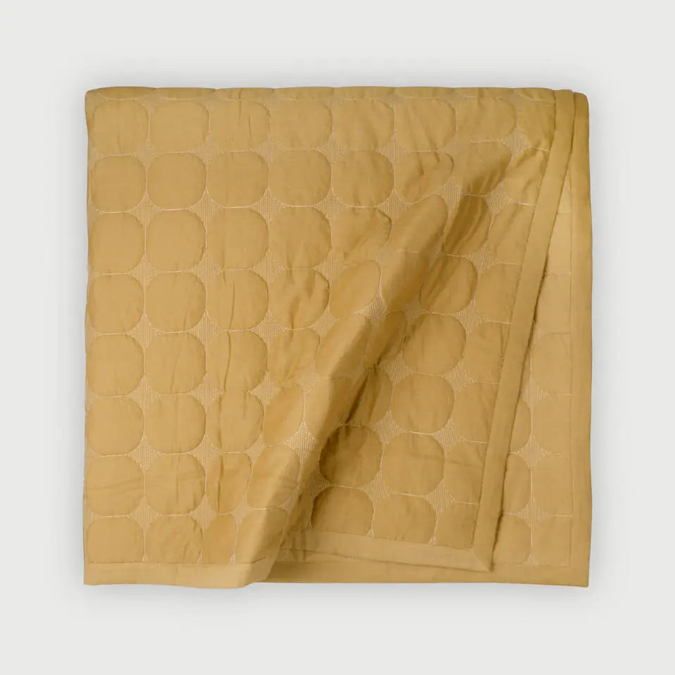 Zen Ochre Cotton Quilted Bedding Set SanctuaryLiving