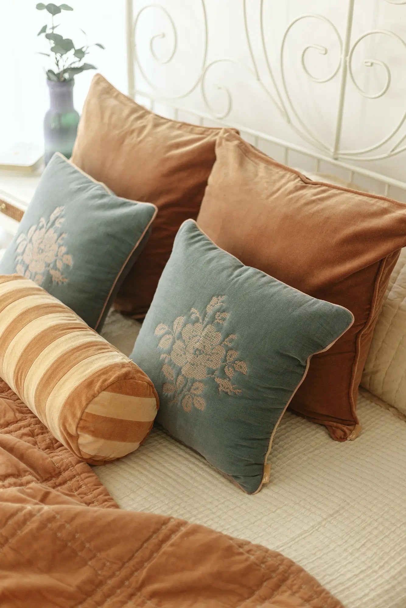 Spice Velvet Euro Sham SanctuaryLiving
