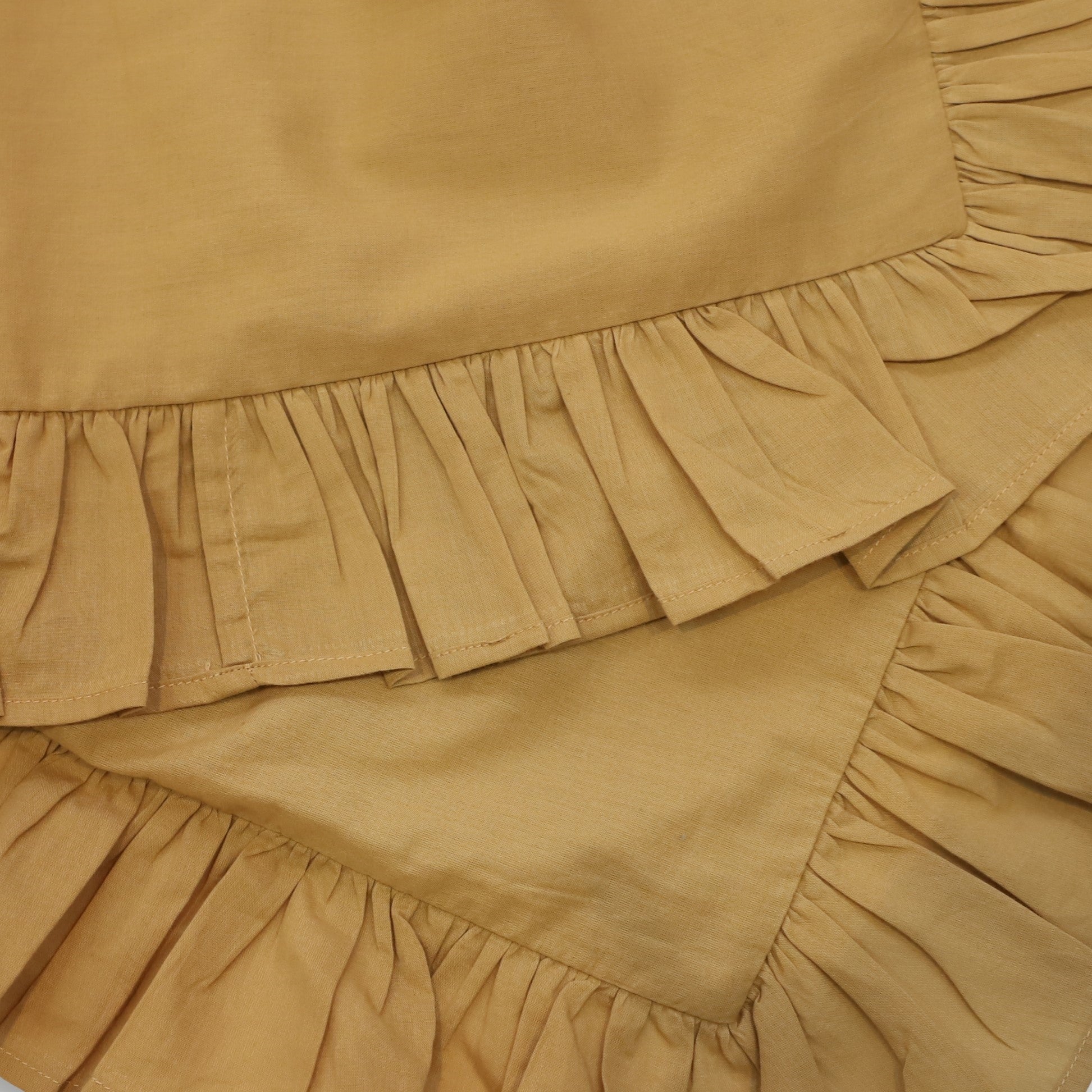 Ruffle Ochre Duvet Cover