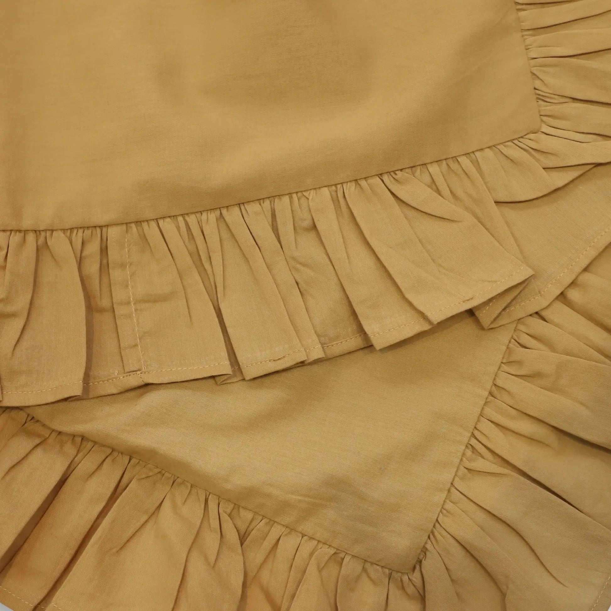 Ruffle Ochre Duvet Cover SanctuaryLiving