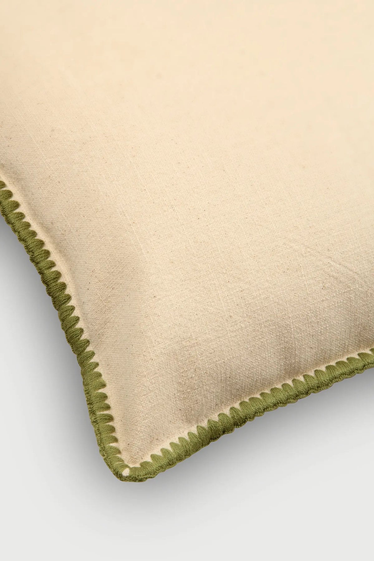 Sofia Forest Green Embroidered Cotton Cushion Cover SanctuaryLiving