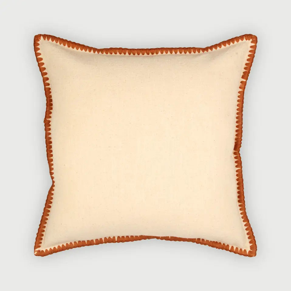 Sofia Amber Embroidered Cotton Cushion Cover SanctuaryLiving
