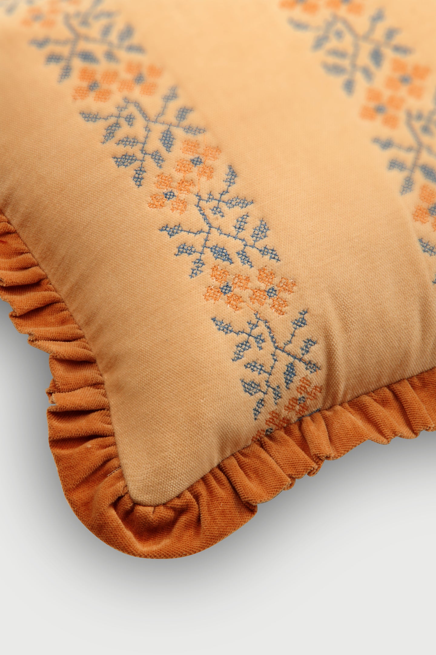 Heather Sunset Cross Stitch Oblong Cushion Cover