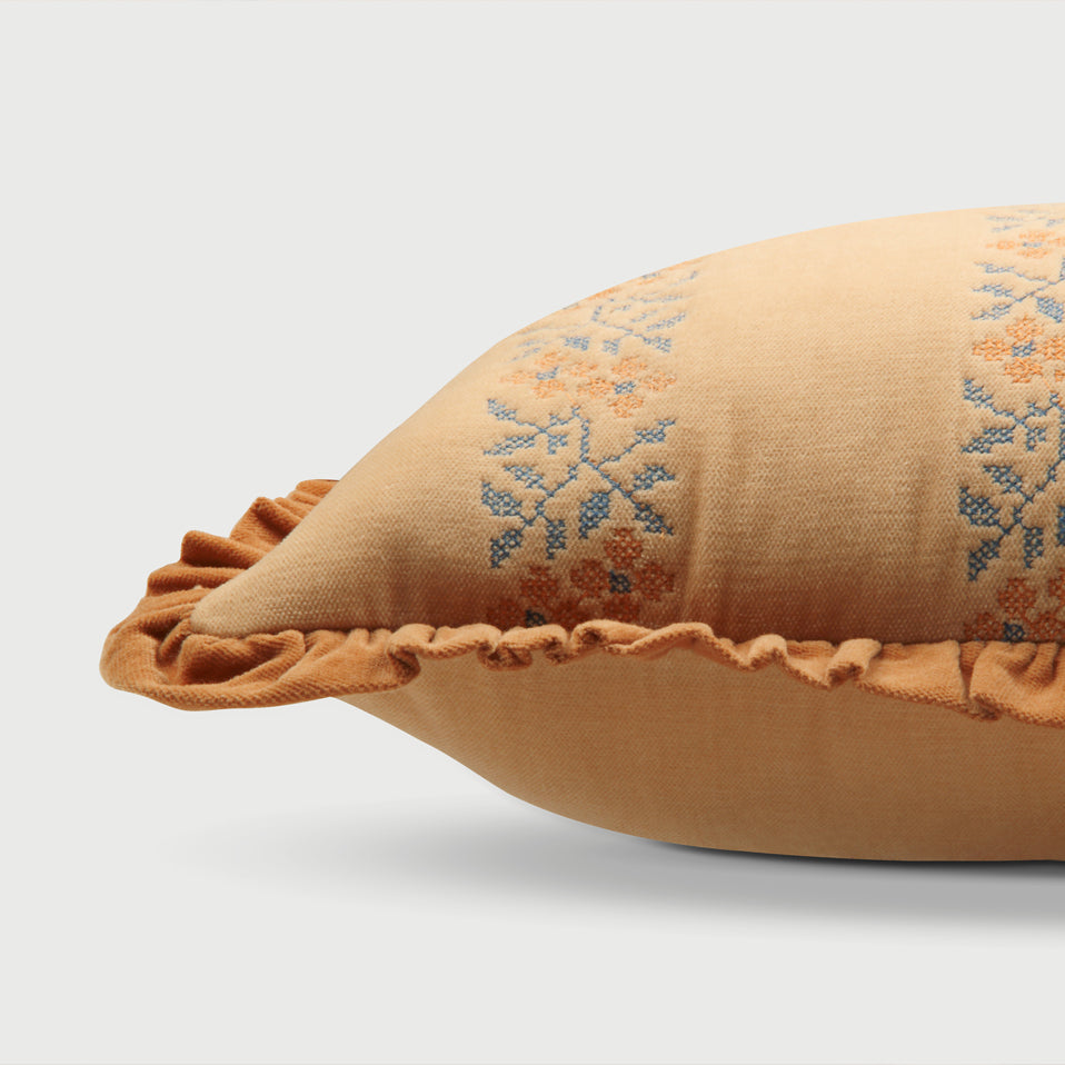 Heather Sunset Cross Stitch Oblong Cushion Cover