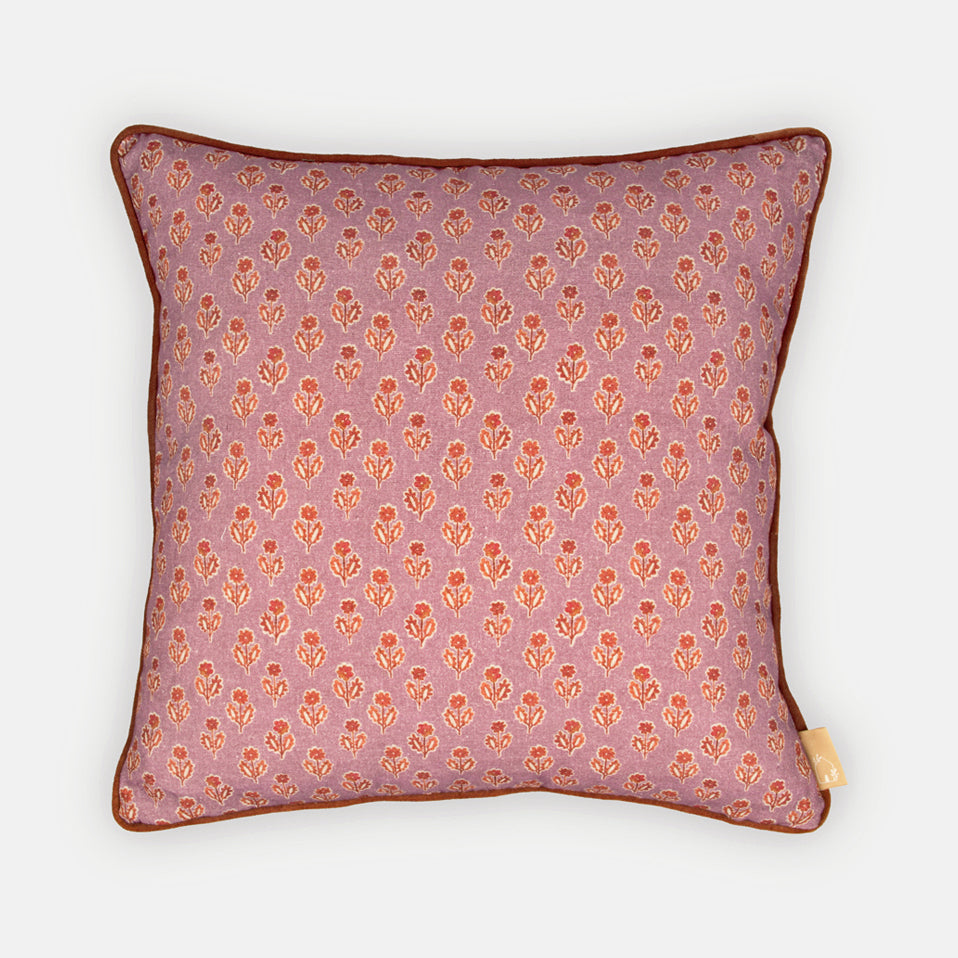 Viola Lavender Cotton Cushion Cover