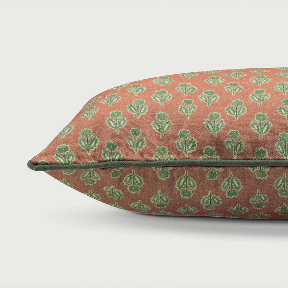 Viola Terracotta Cotton Cushion Cover