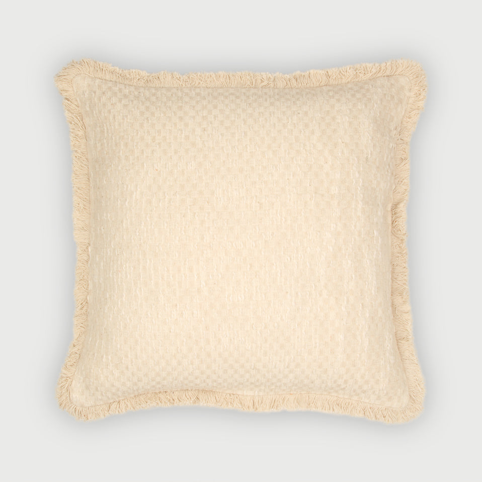 Reed Ivory Slub Cushion Cover