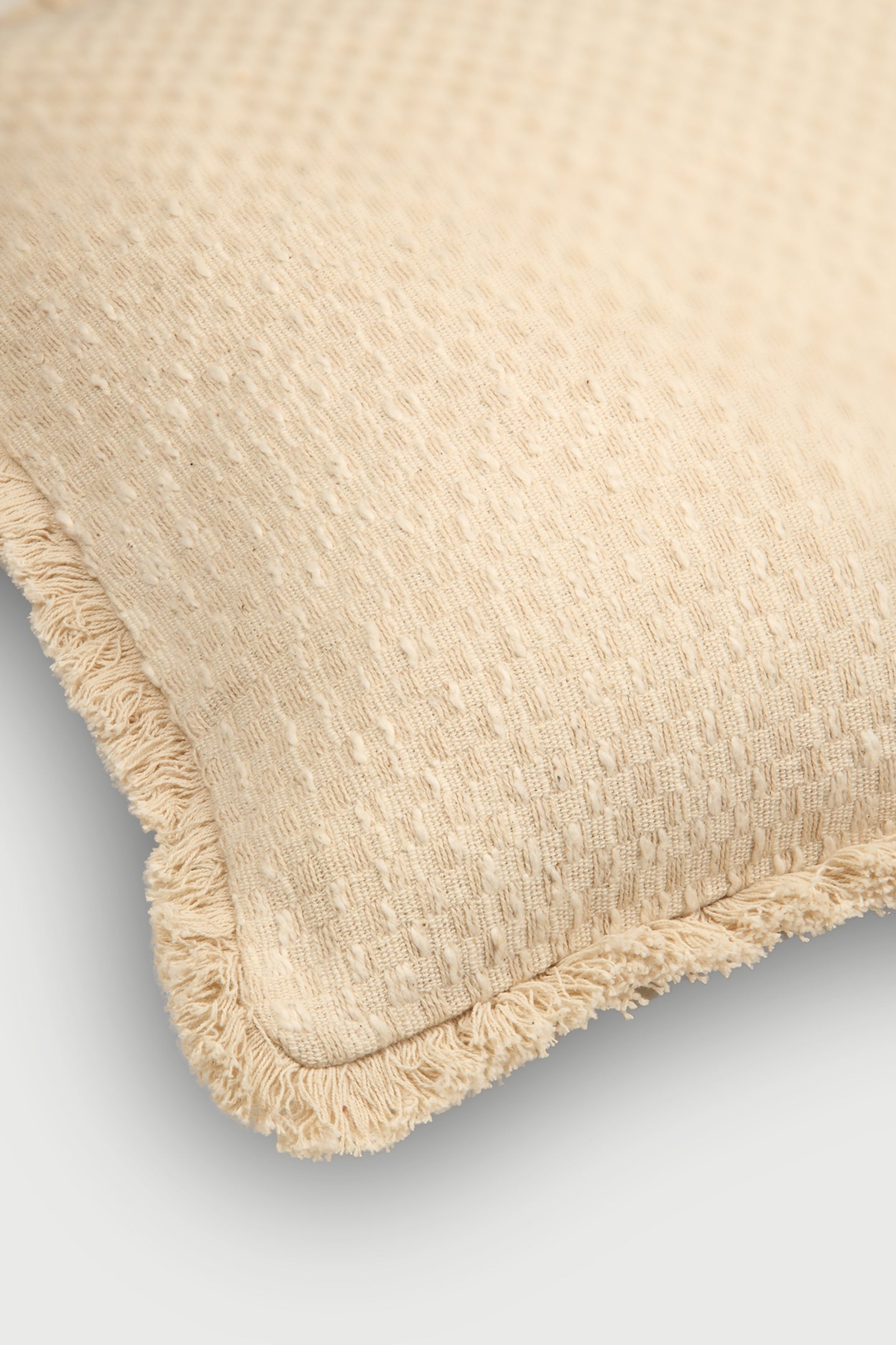 Reed Ivory Slub Cushion Cover