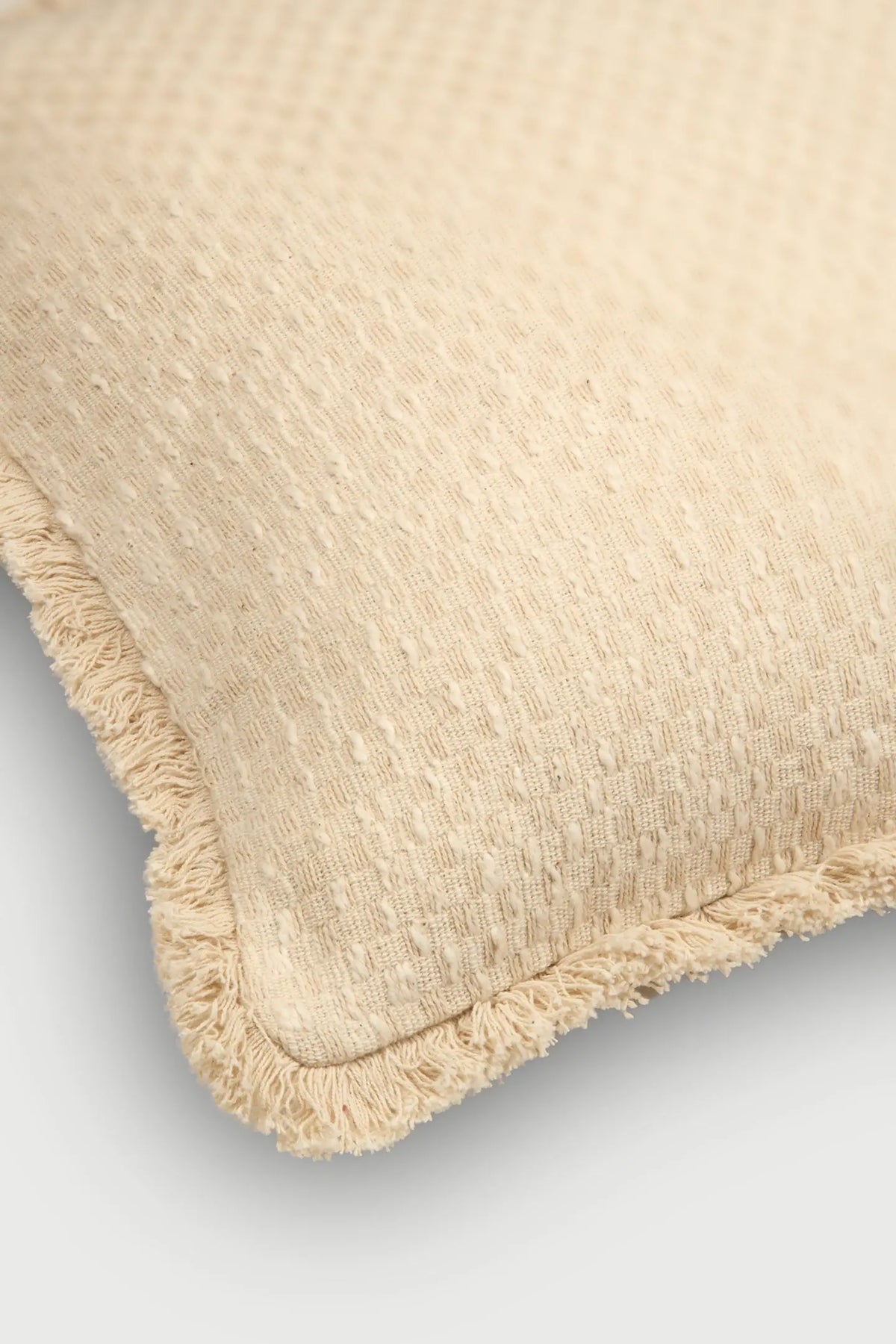 Reed Ivory Slub Cushion Cover SanctuaryLiving