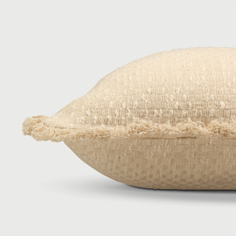 Reed Ivory Slub Cushion Cover