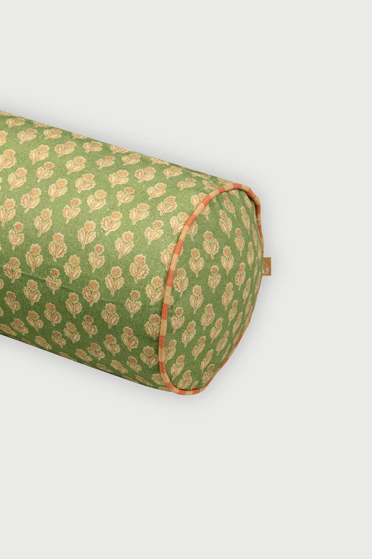 Viola Forest Green Cotton Bolster Cover SanctuaryLiving