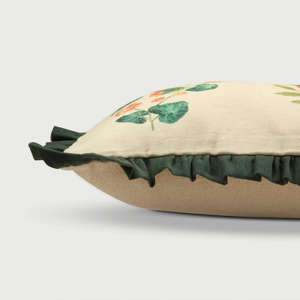 Fiora Ivory Linen Lumbar Cushion Cover