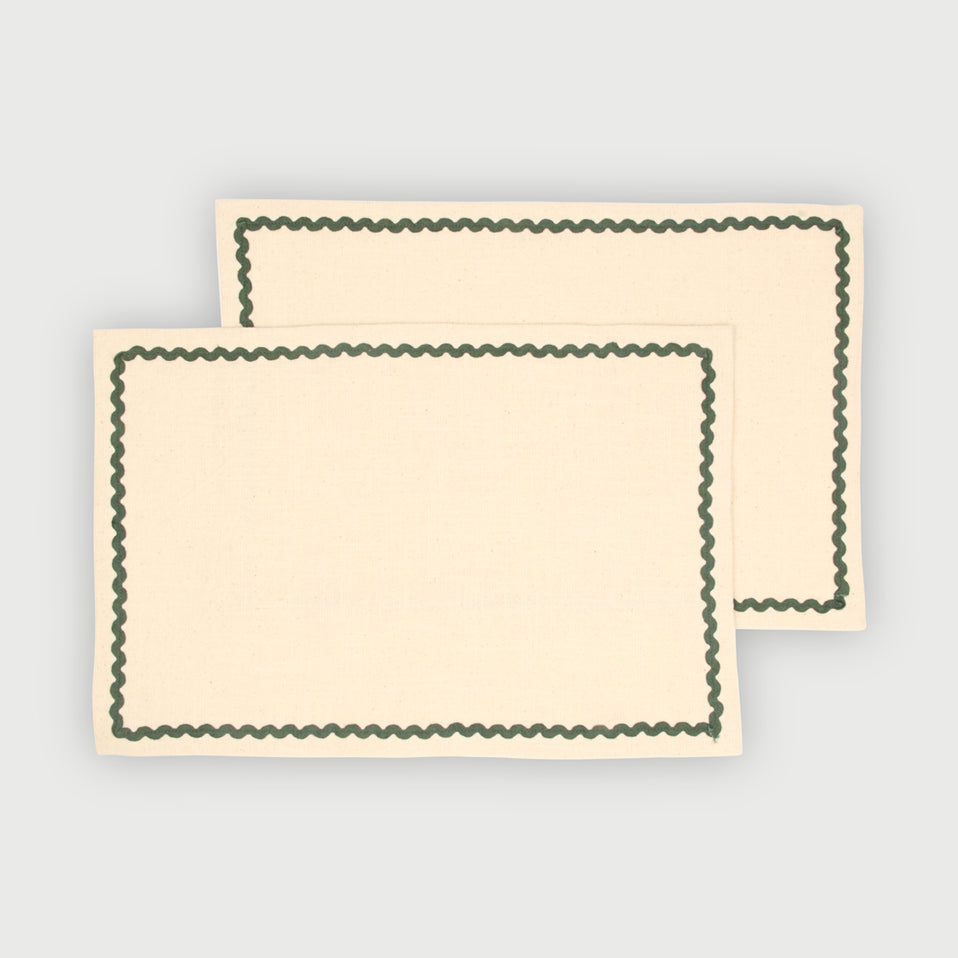 Clara Eucalyptus Cotton Table Mats-Set of 2