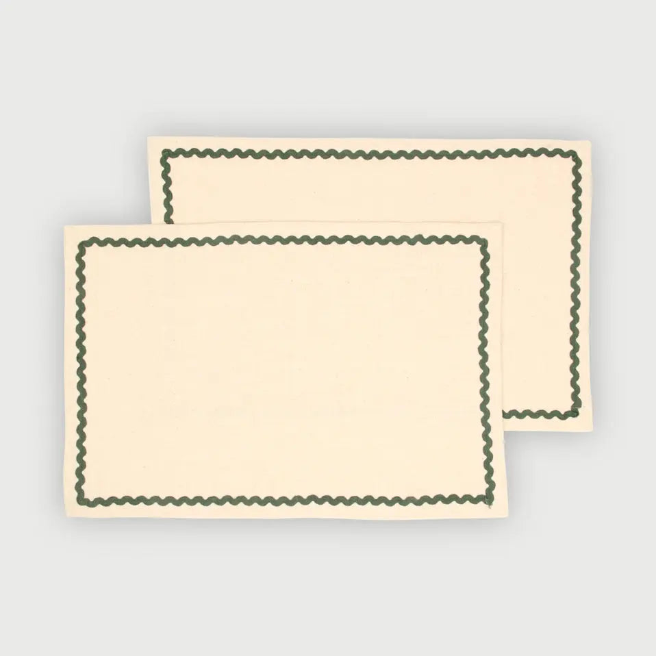 Clara Eucalyptus Cotton Table Mats-Set of 2 SanctuaryLiving
