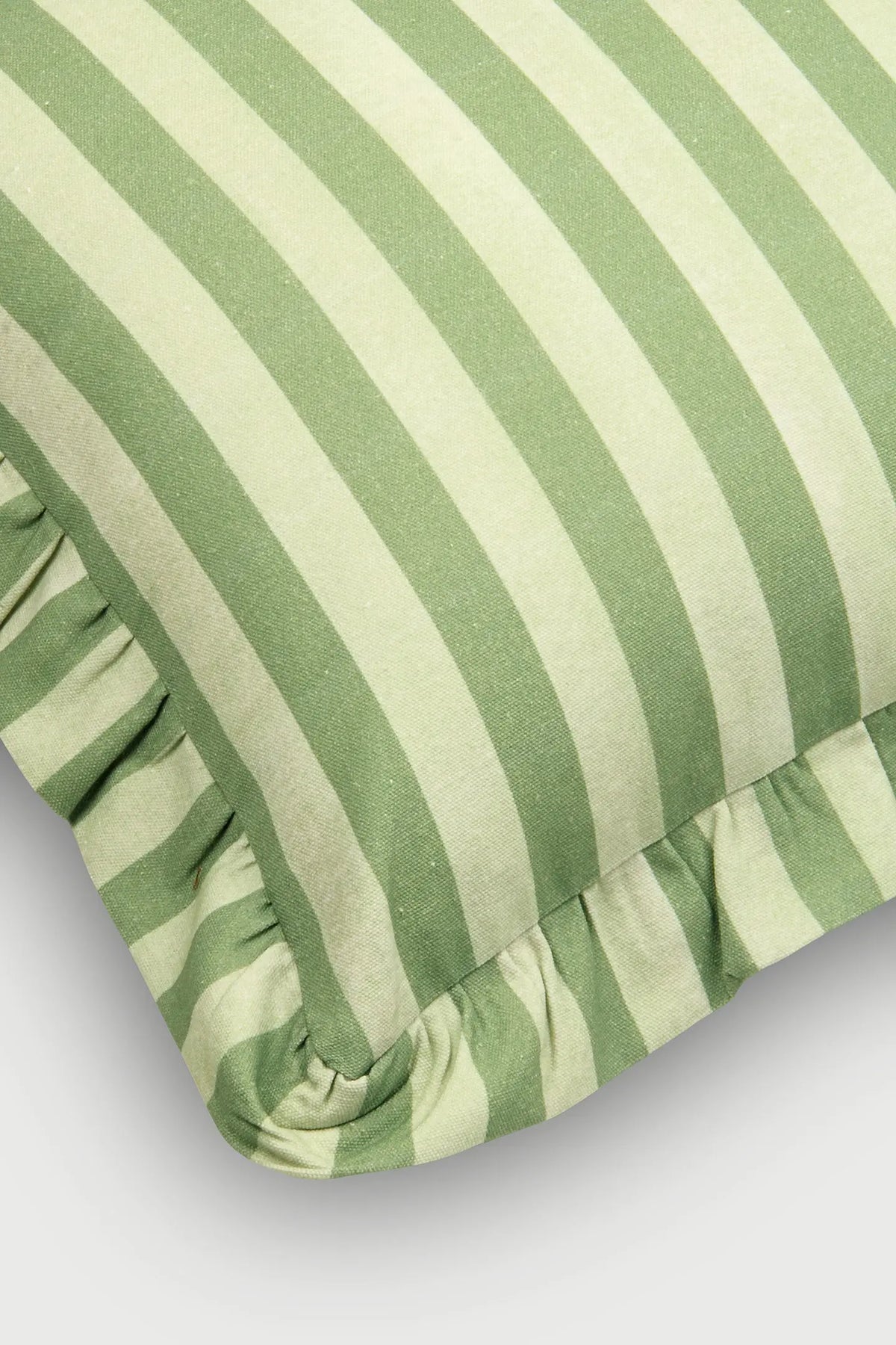 Linea Ruffle Forest Green Cotton Oblong Cushion Cover SanctuaryLiving