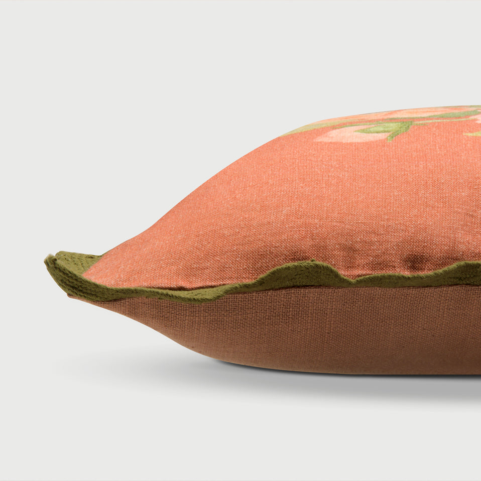 Annabella Carmine Linen Cushion Cover