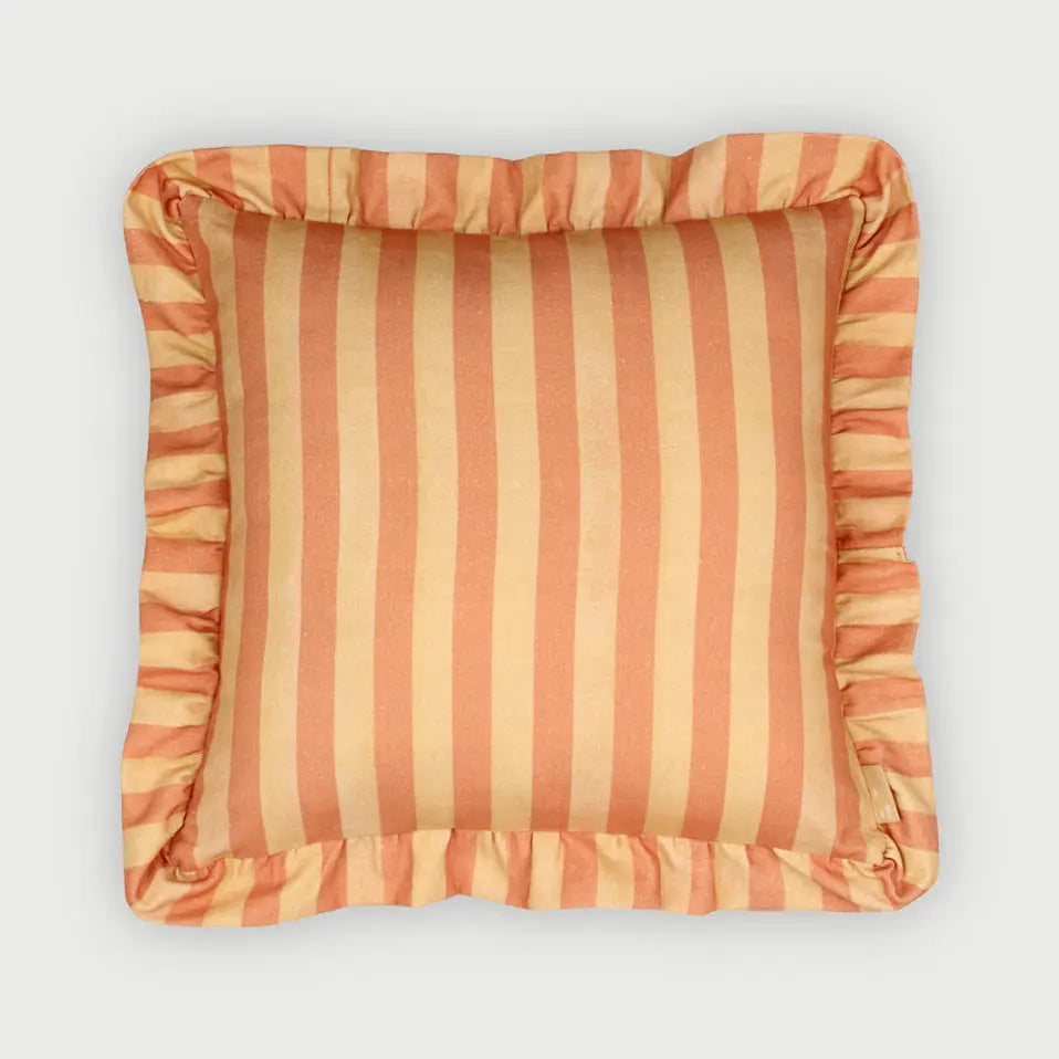 Linea Ruffle Amber Cotton Cushion Cover SanctuaryLiving