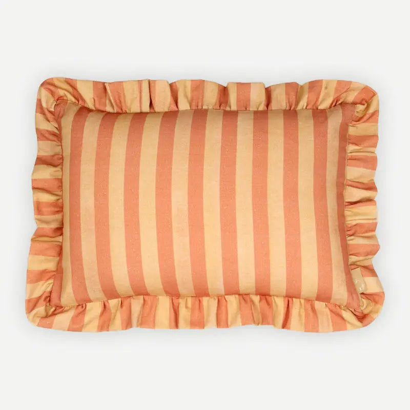 Linea Ruffle Amber Cotton Oblong Cushion Cover SanctuaryLiving