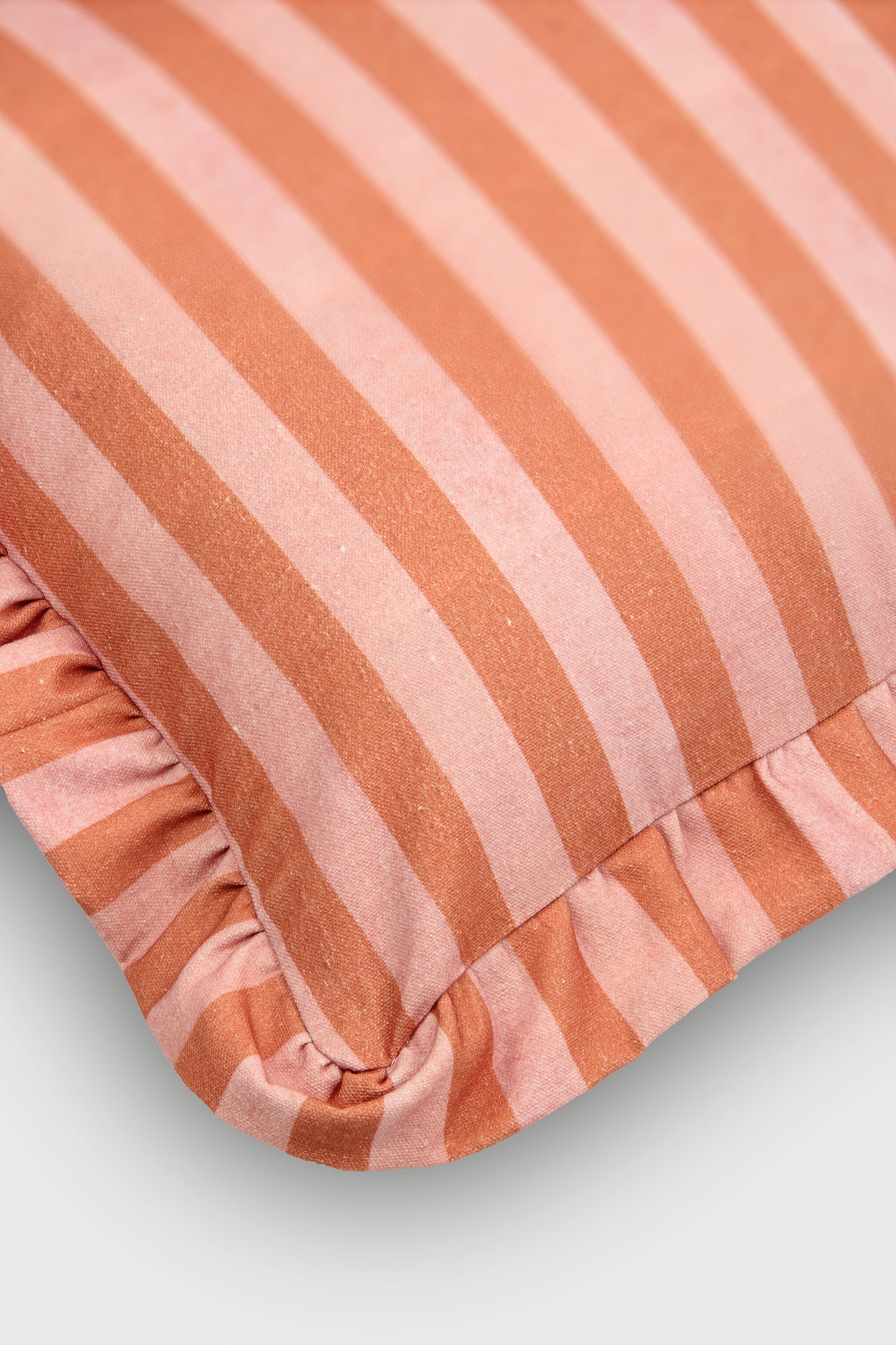Linea Ruffle Dusty Rose Cotton Cushion Cover
