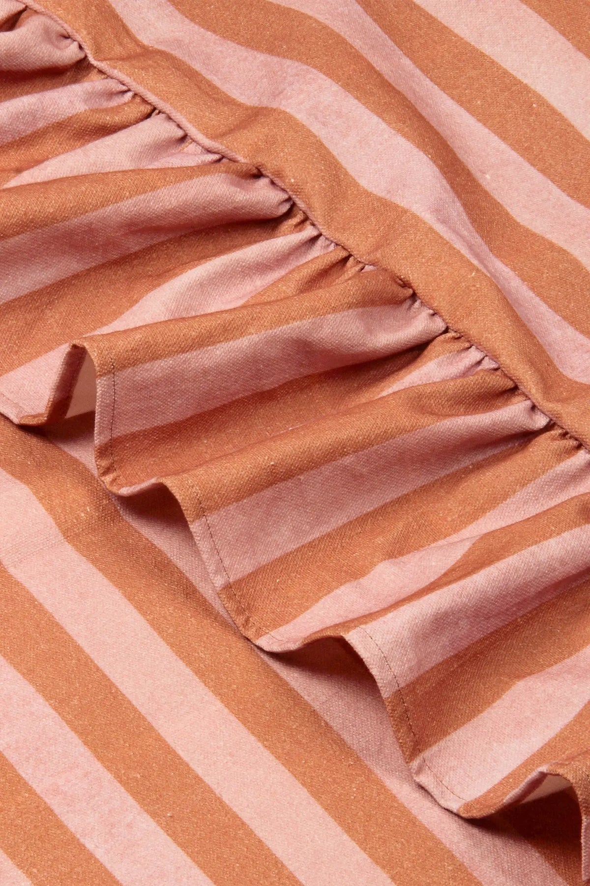 Linea Ruffle Dusty Rose Cotton Table Cover SanctuaryLiving