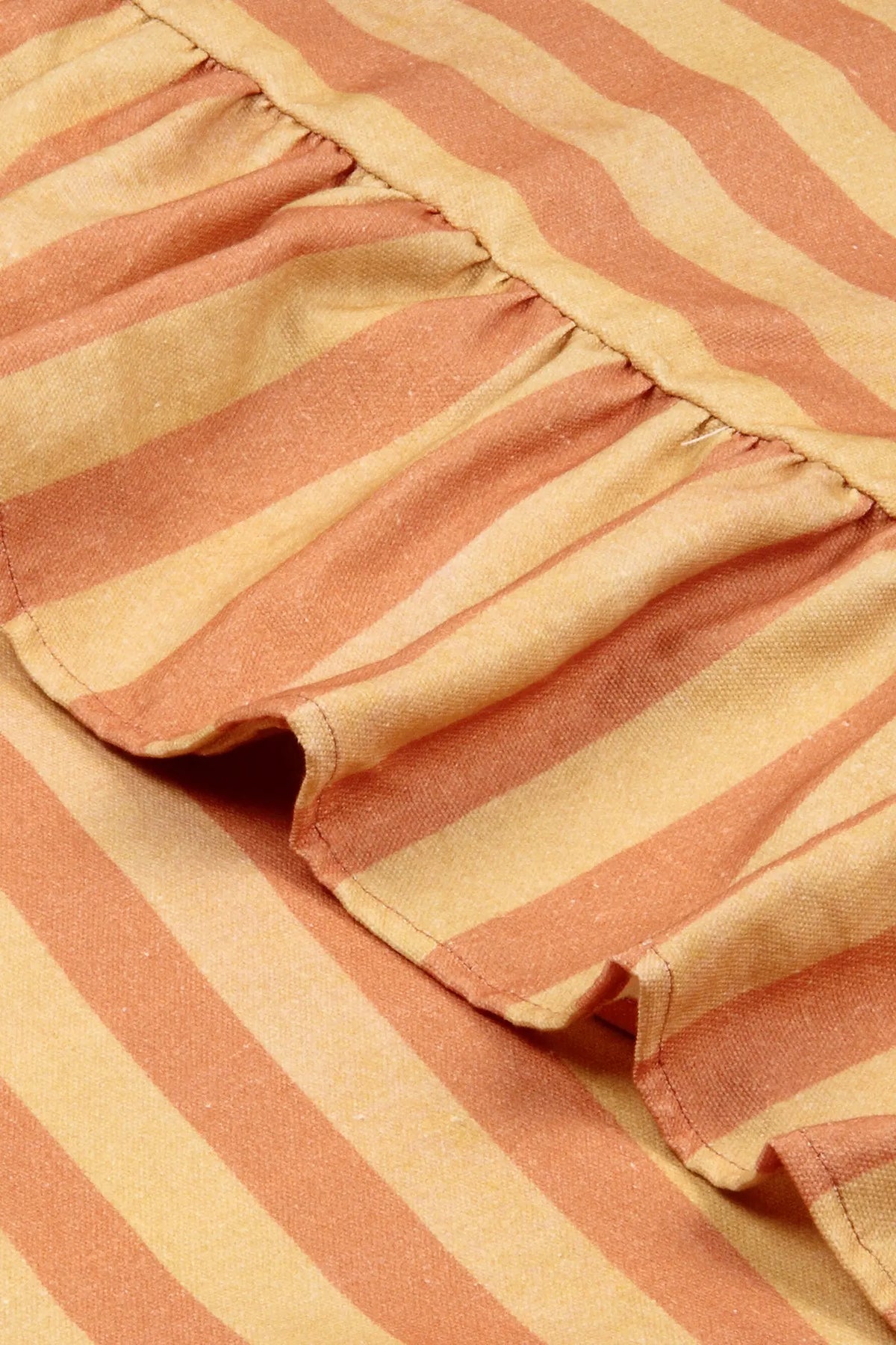 Linea Ruffle Amber Cotton Table Cover SanctuaryLiving