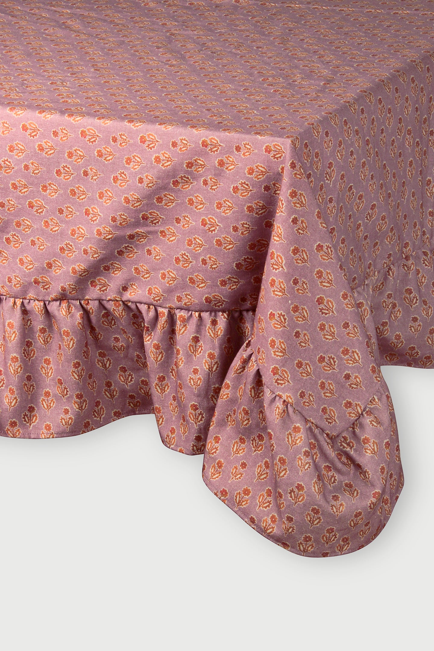 Viola Ruffle Lavender Cotton Table Cover
