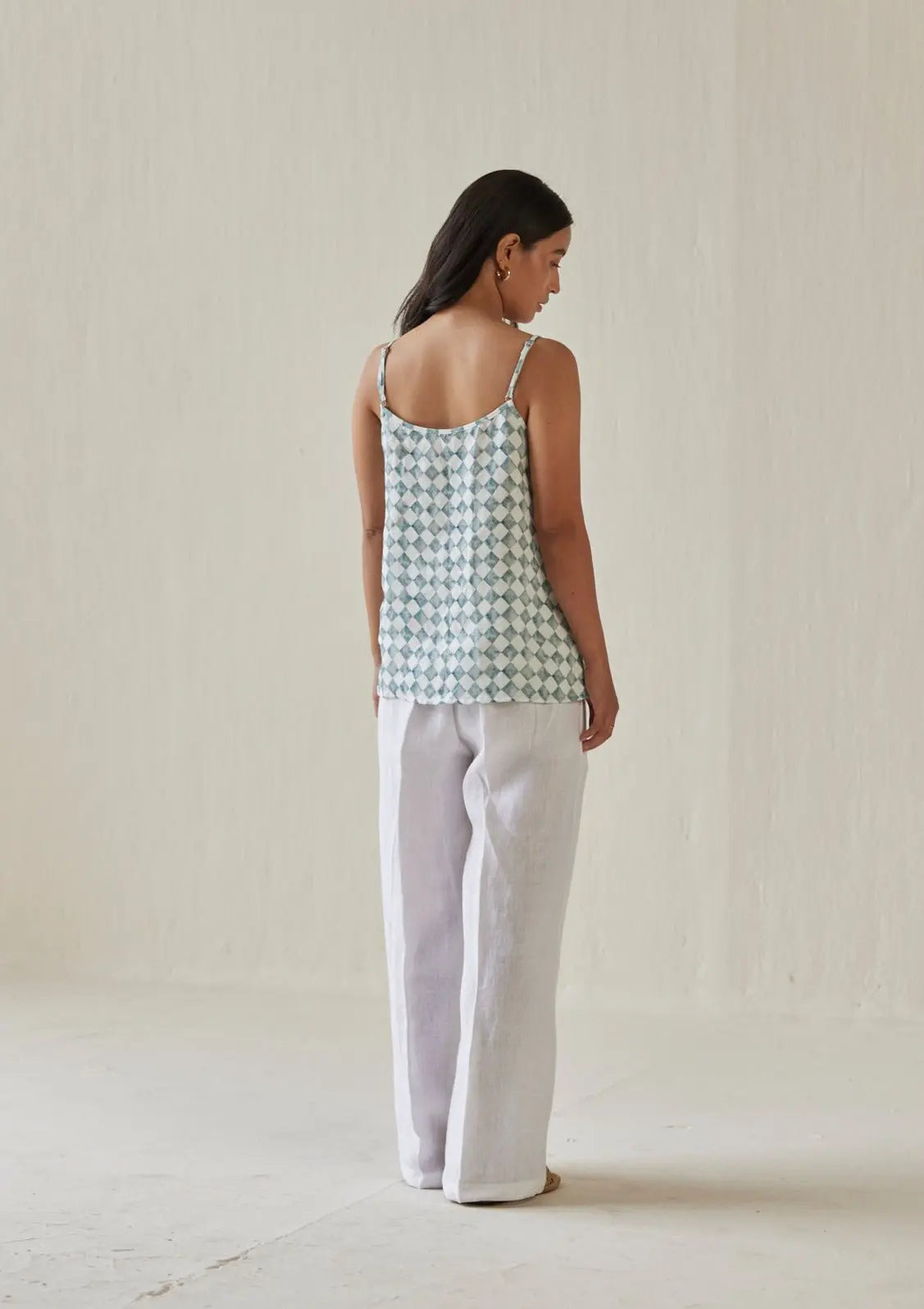 Ivy Check Blue Cami Top SanctuaryLiving