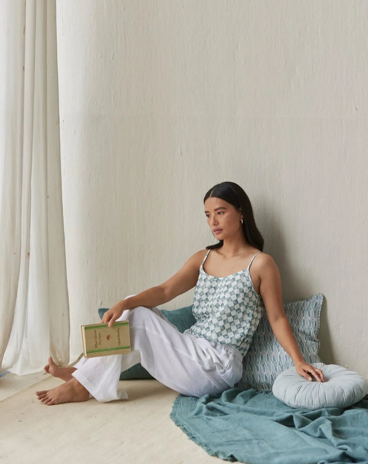 Ivy Check Blue Cami Top SanctuaryLiving