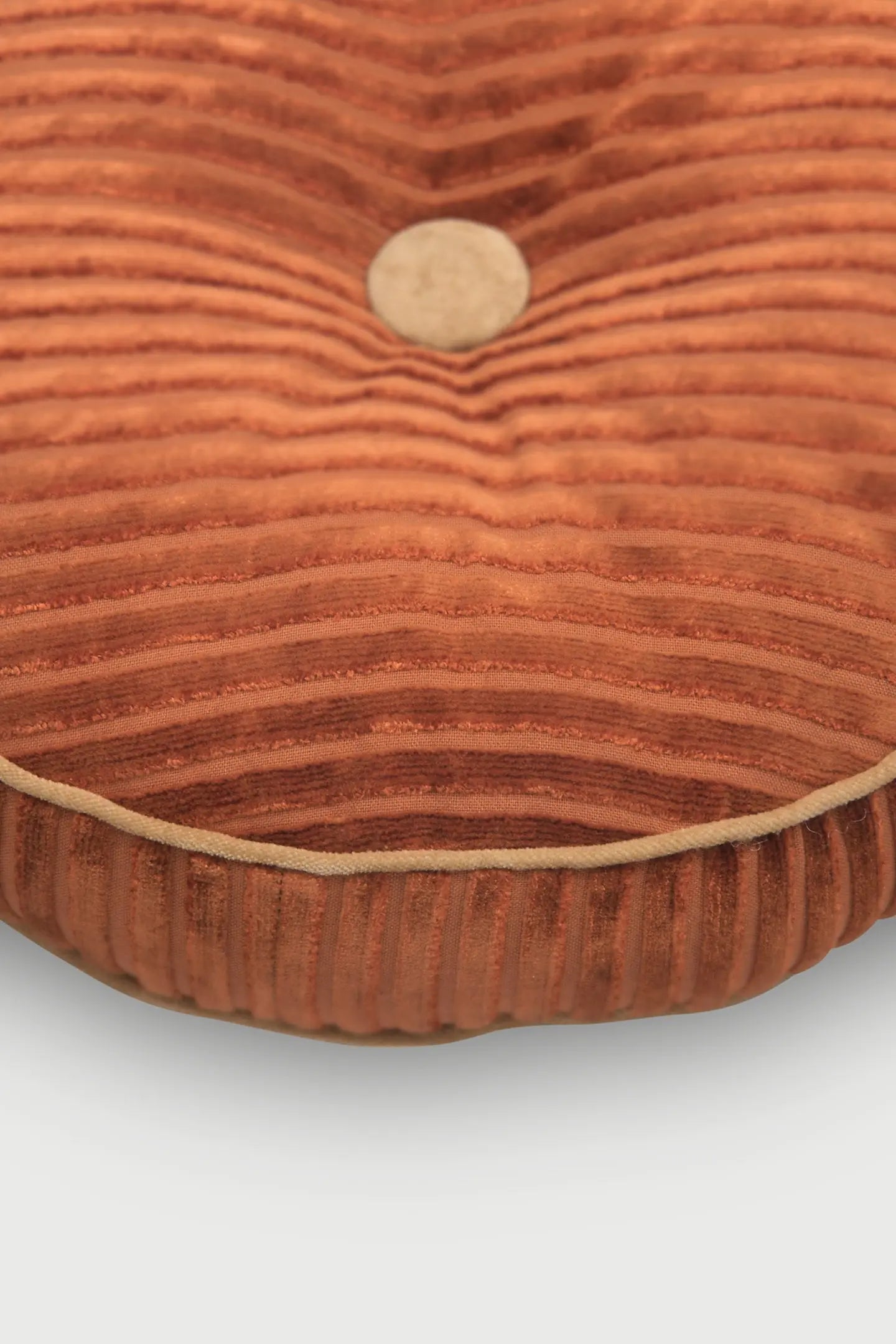 Luna Burnt Orange Velvet Round Cushion SanctuaryLiving