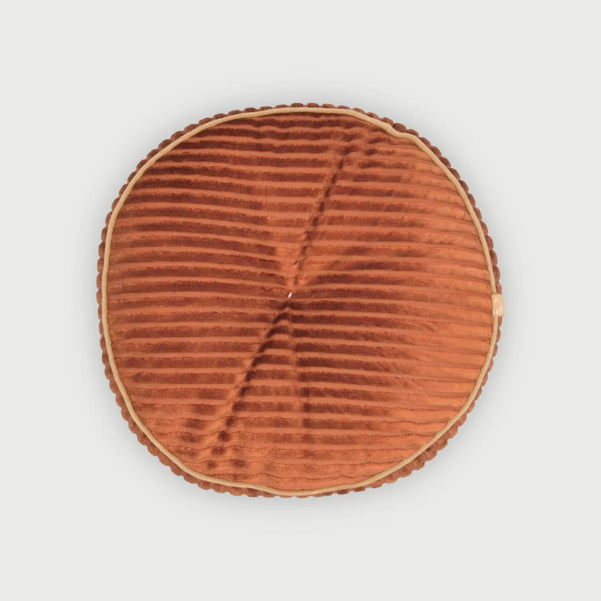 Luna Burnt Orange Velvet Round Cushion SanctuaryLiving