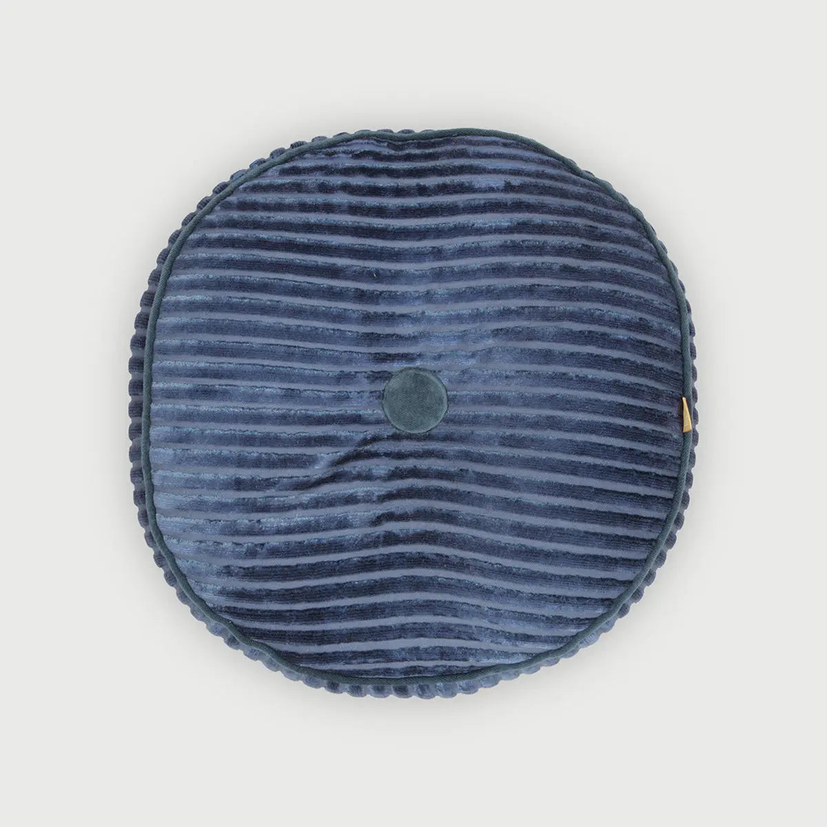 Luna Cobalt Velvet Round Cushion SanctuaryLiving