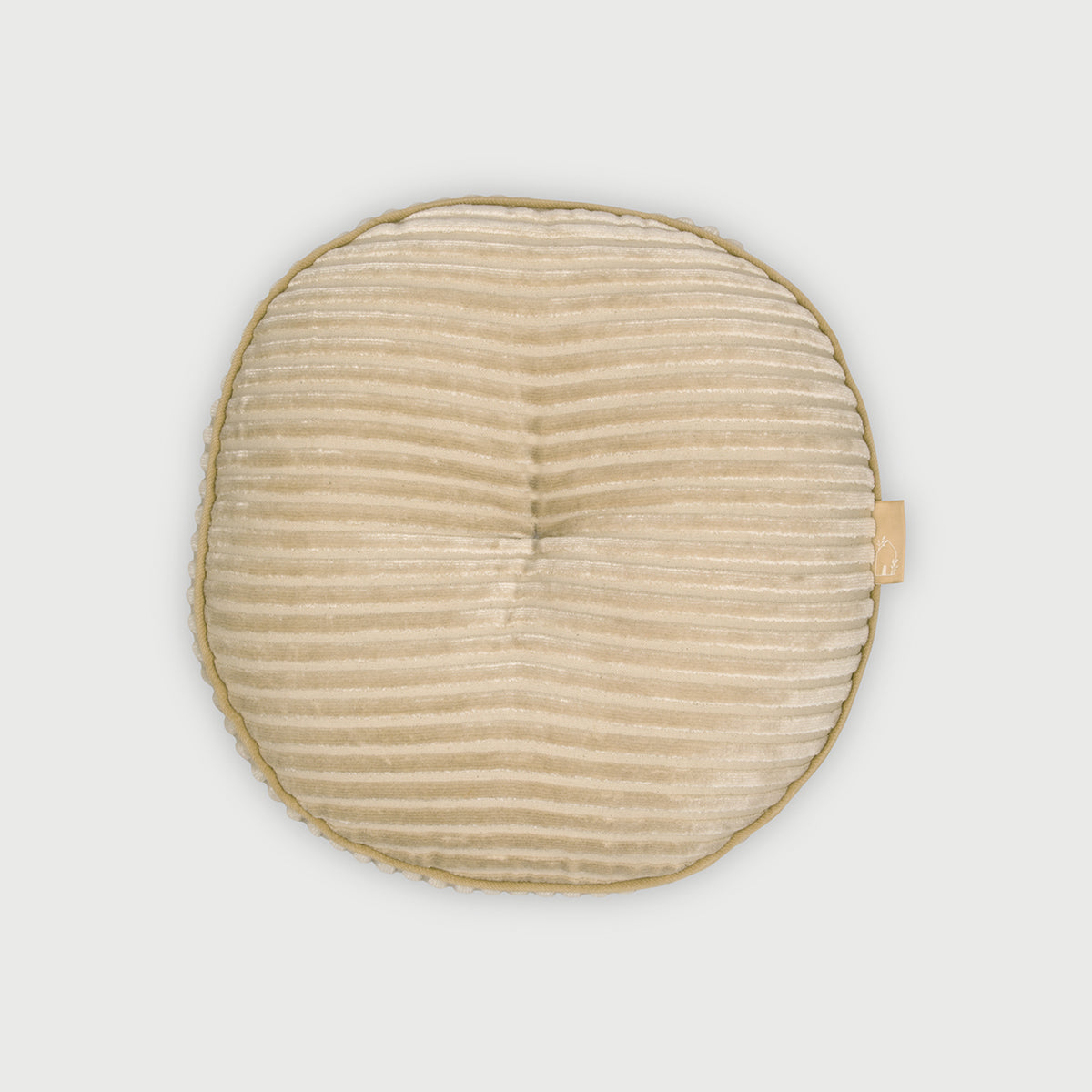 Luna Sandstone Velvet Round Cushion
