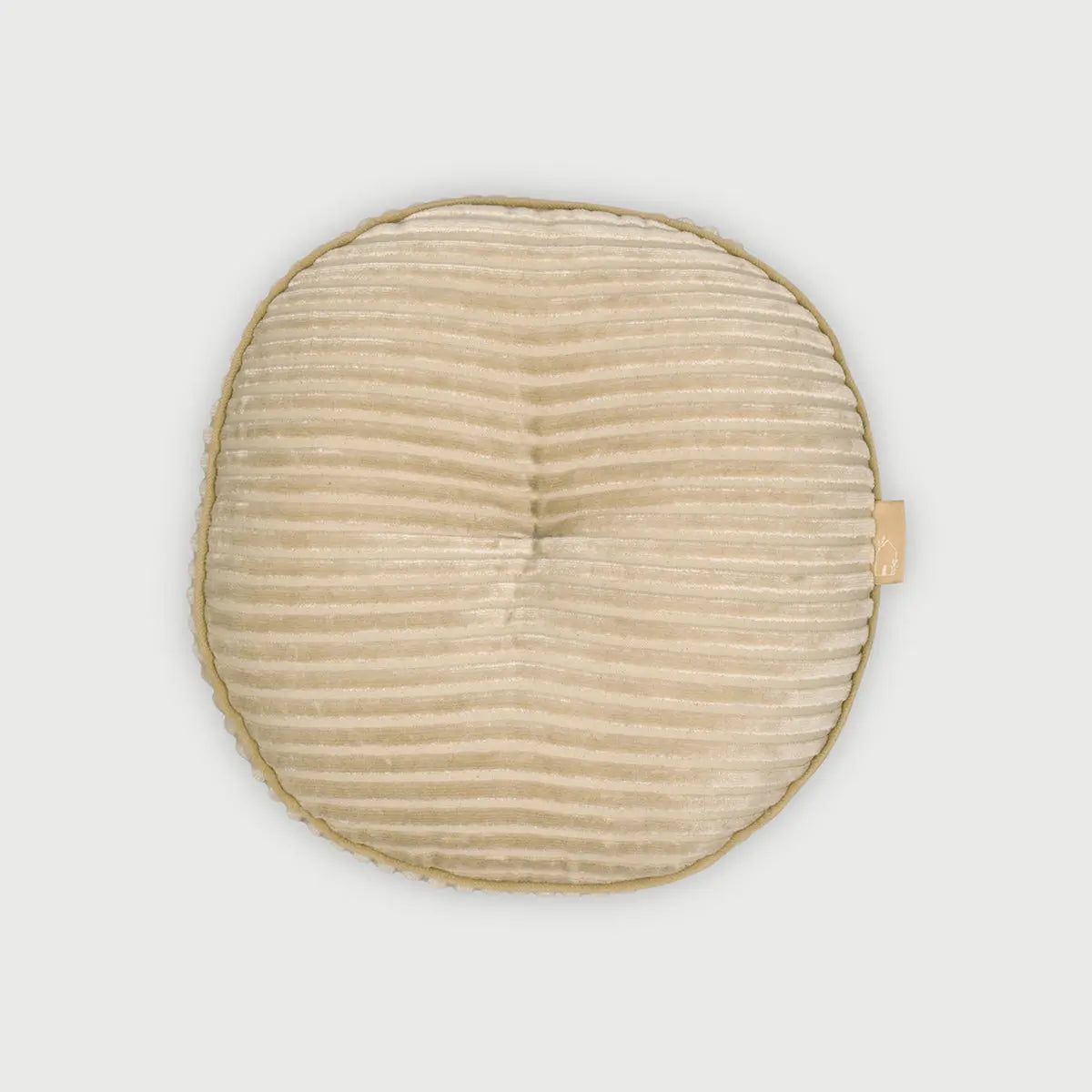 Luna Sandstone Velvet Round Cushion SanctuaryLiving