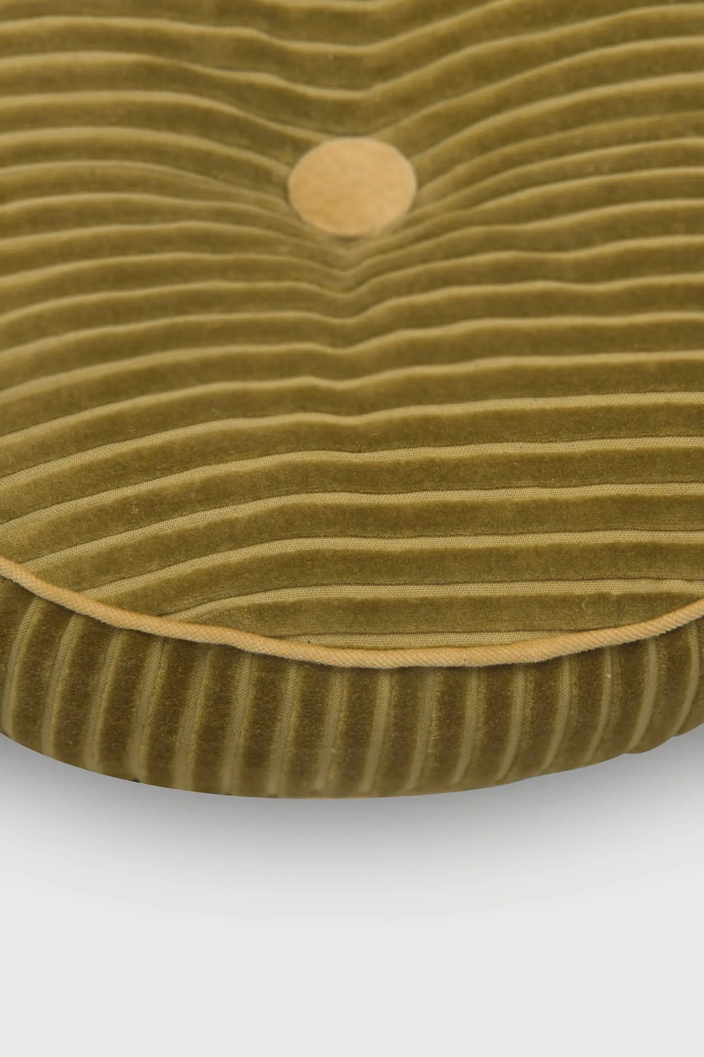 Luna Olive Velvet Round Cushion SanctuaryLiving