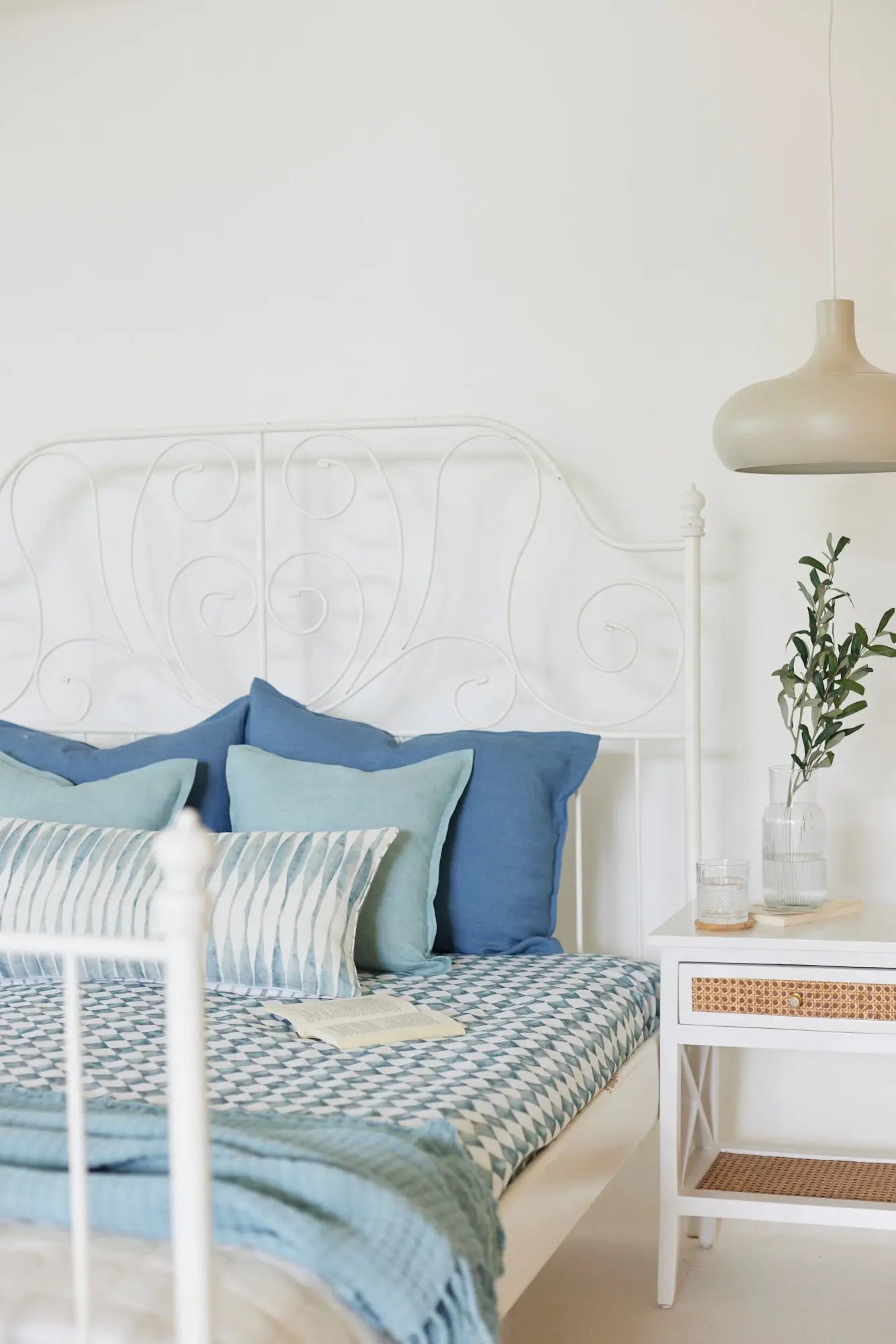 Azure Linen Pillow Cover SanctuaryLiving