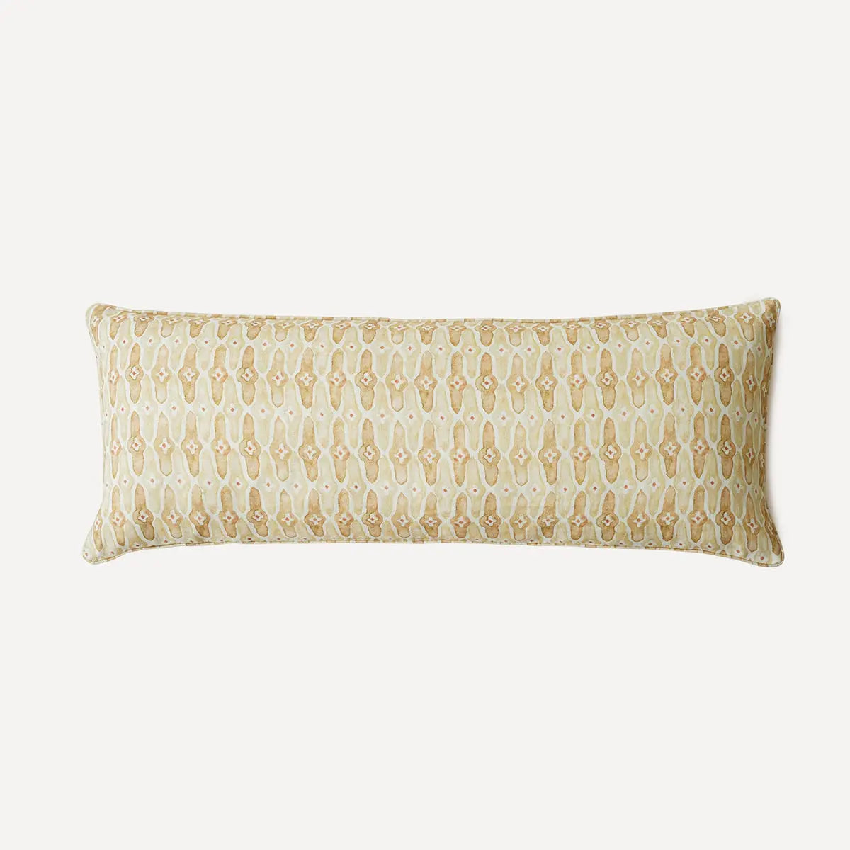 Mosaic Sand Lumbar Linen Cushion Cover SanctuaryLiving