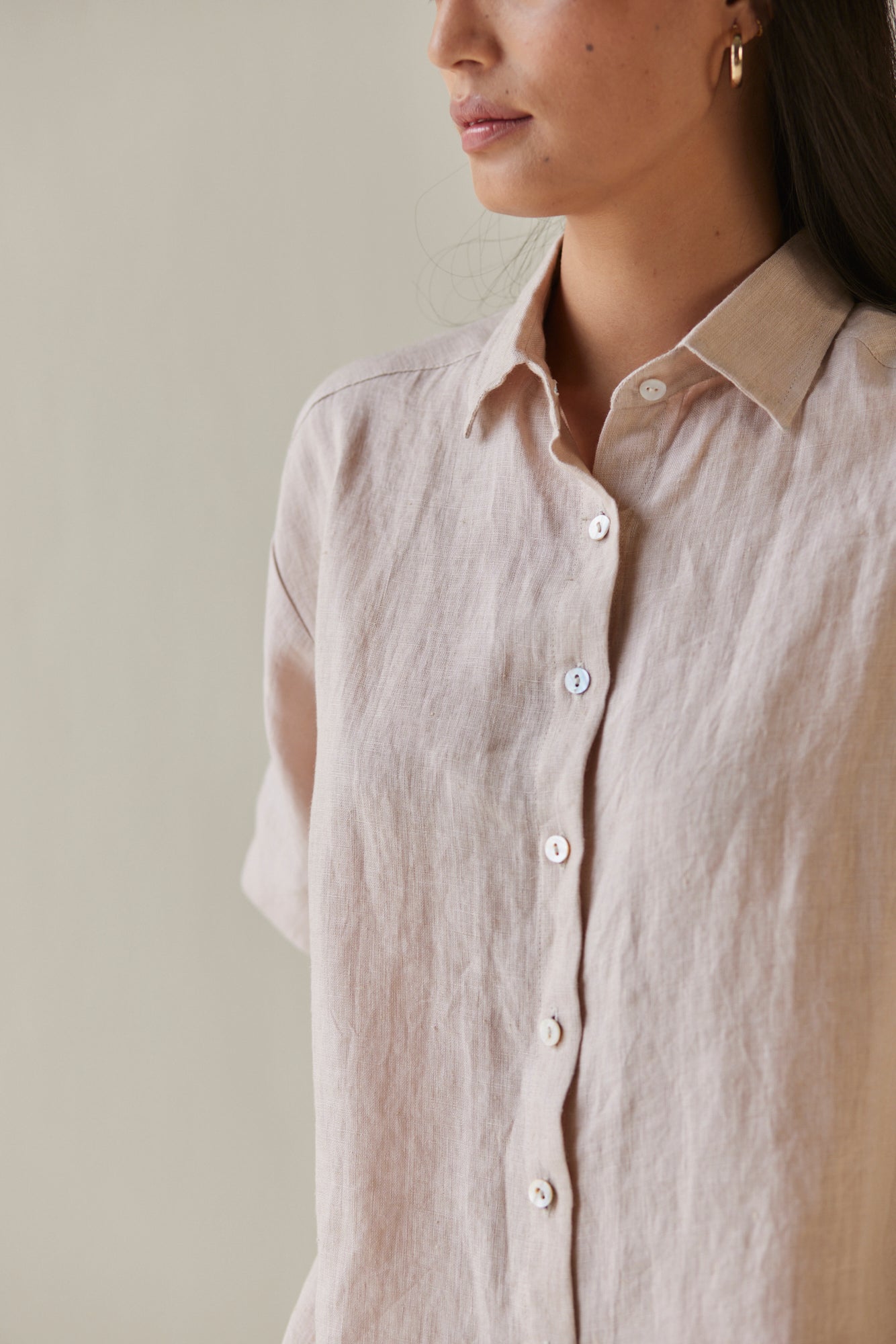 Oasis Linen Pink Shirt