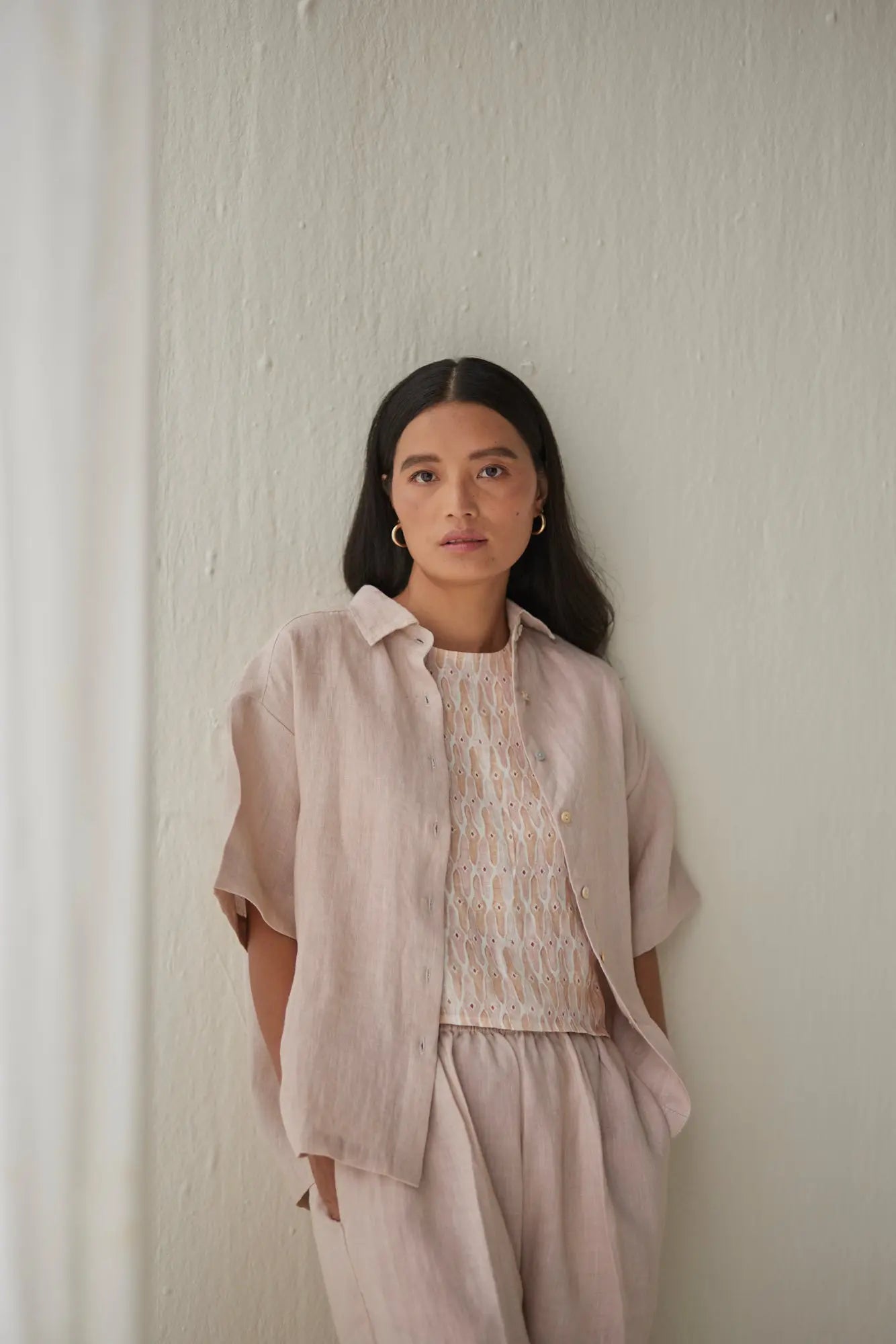 Oasis Linen Pink Shirt SanctuaryLiving