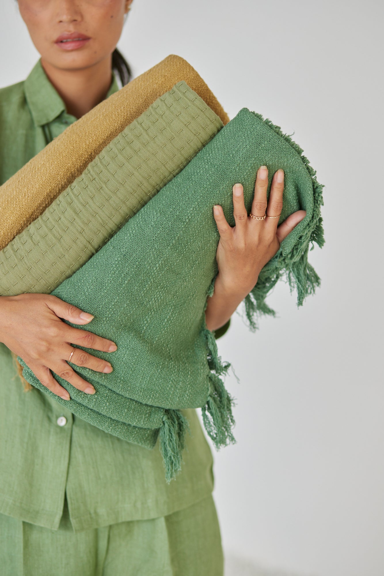 Oasis Linen Green Shirt