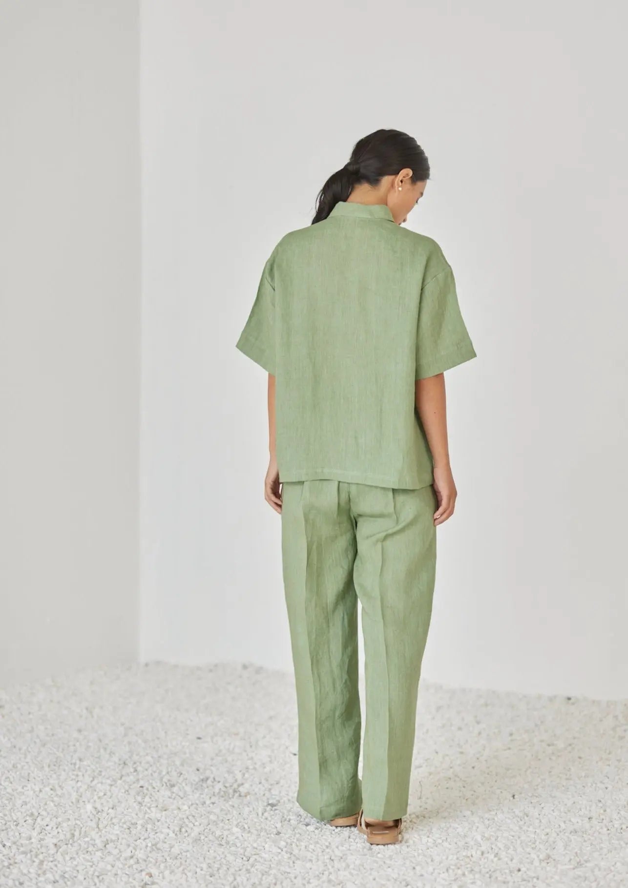 Oasis Linen Green Co-ord Set SanctuaryLiving