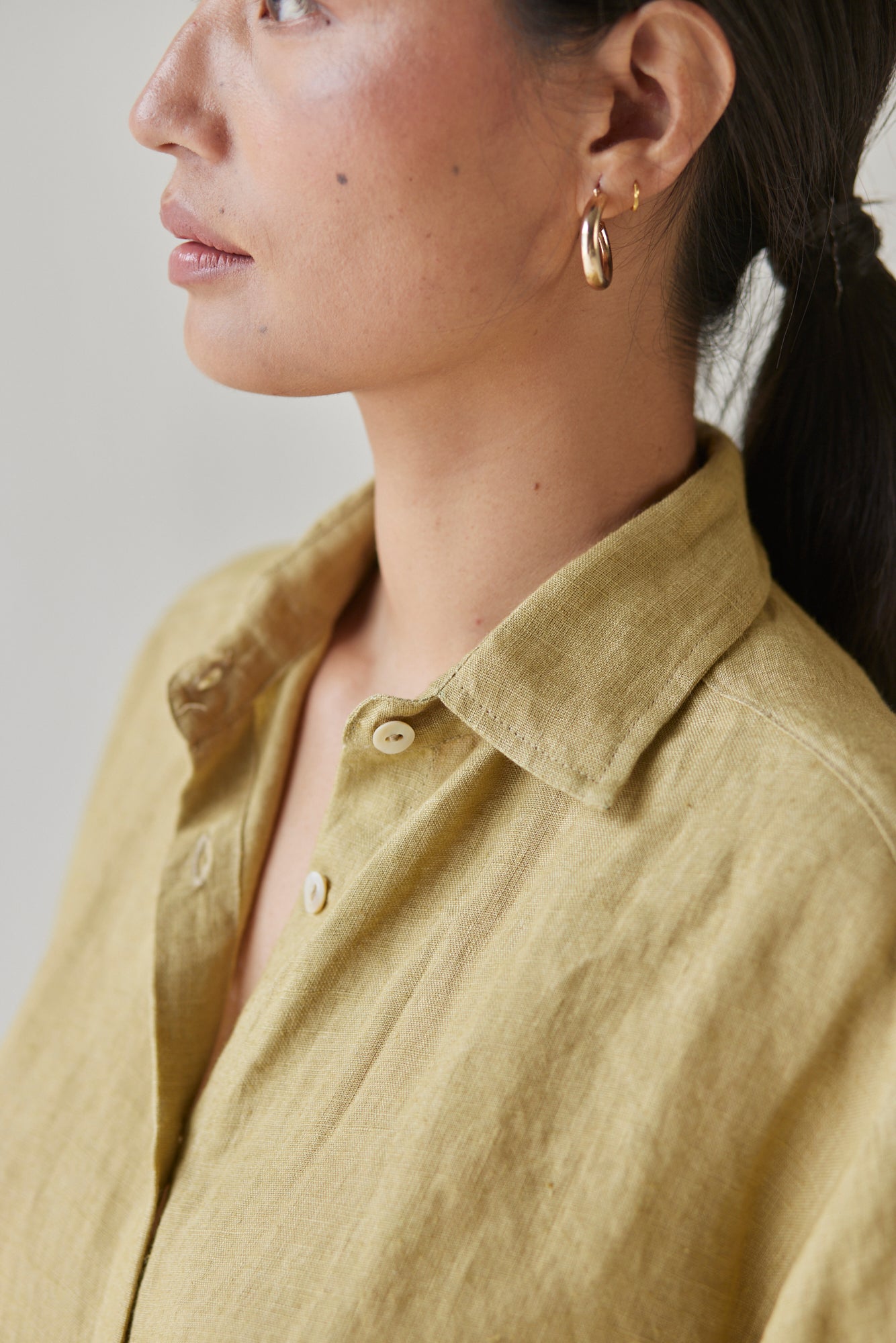 Oasis Linen Ochre Shirt