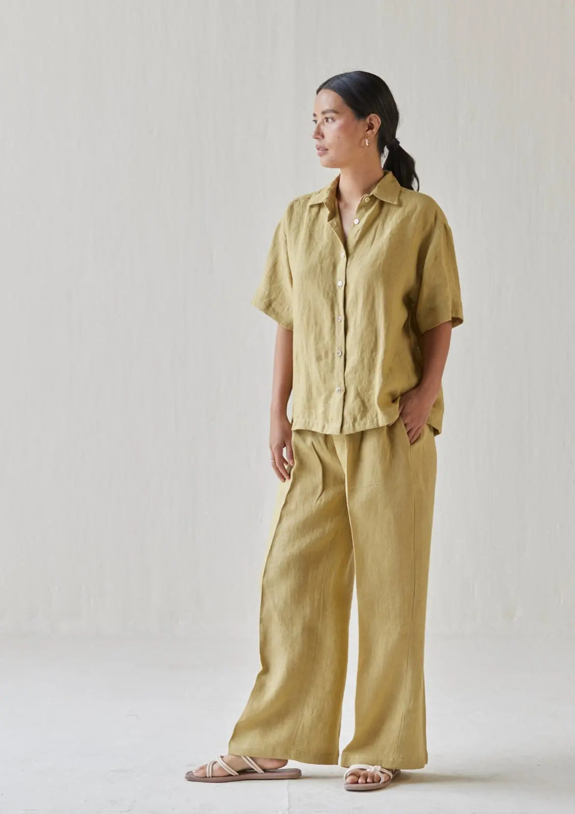 Oasis Linen Ochre Co-ord Set SanctuaryLiving