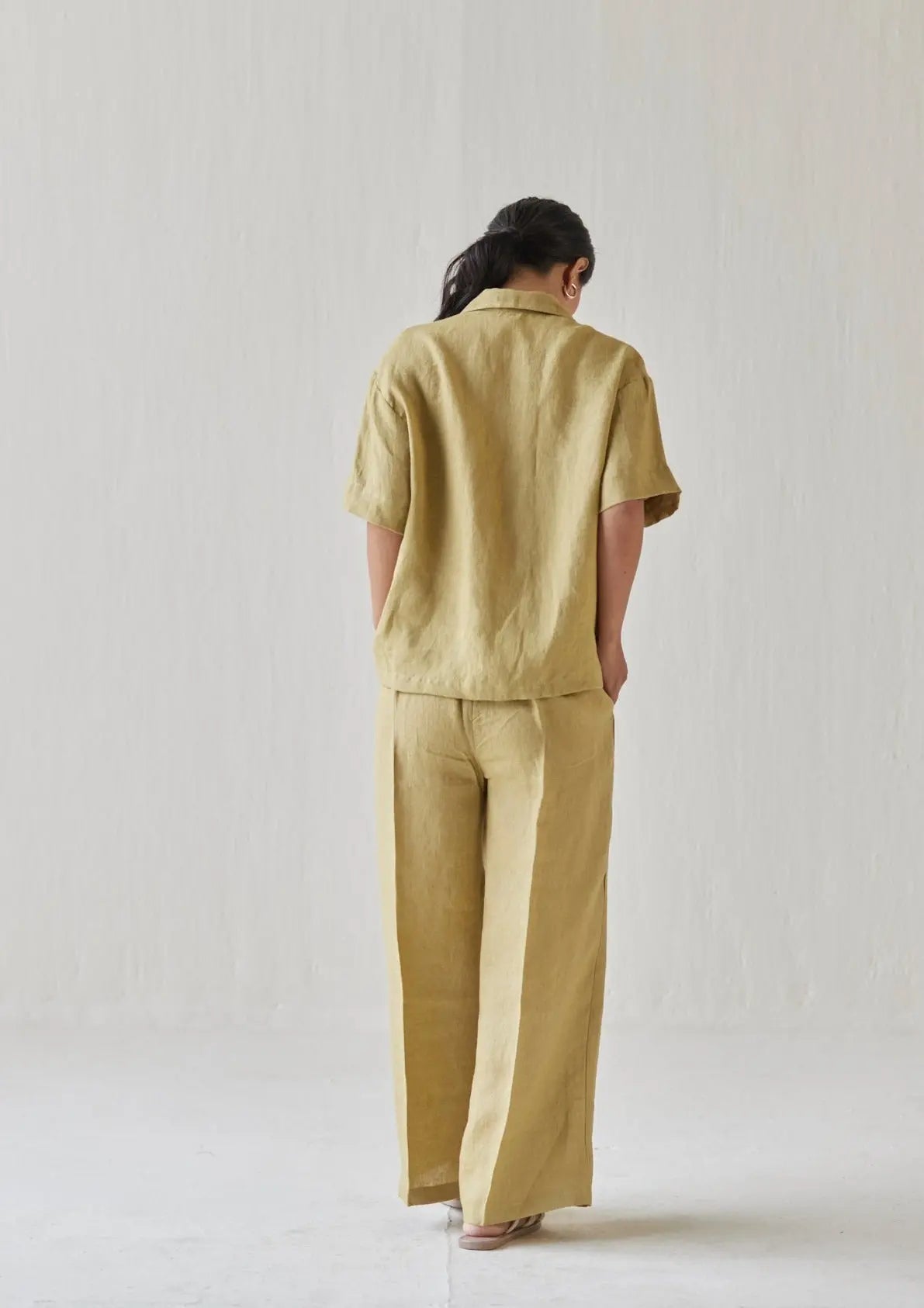 Oasis Linen Ochre Pants SanctuaryLiving