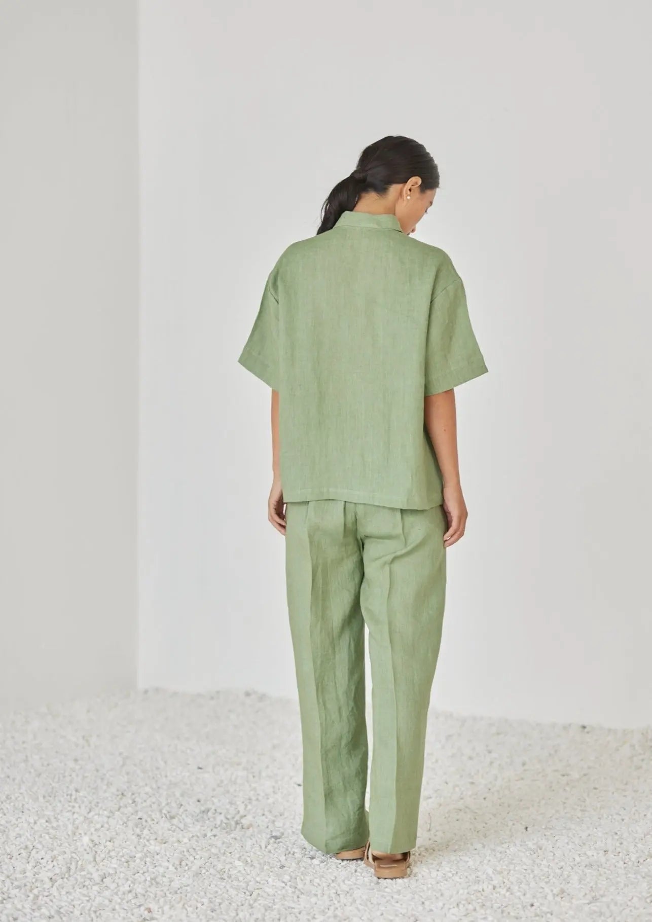 Oasis Linen Green Pants SanctuaryLiving