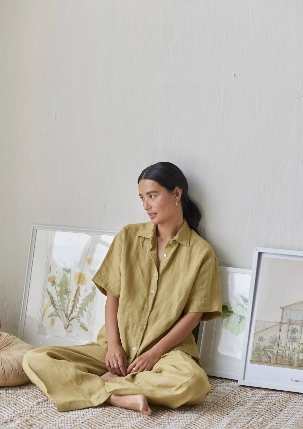 Oasis Linen Ochre Pants SanctuaryLiving