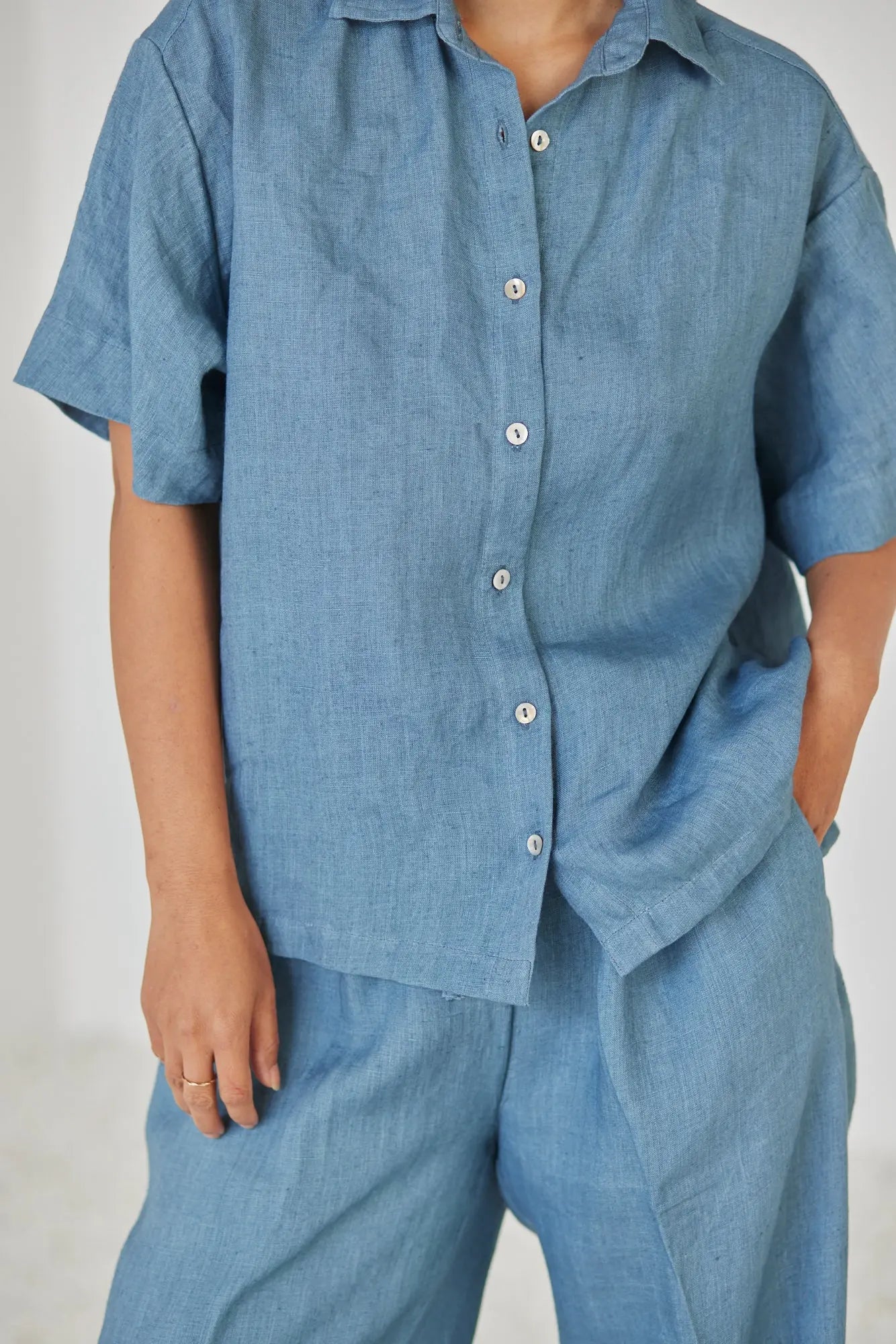 Oasis Linen Blue Co-ord Set SanctuaryLiving