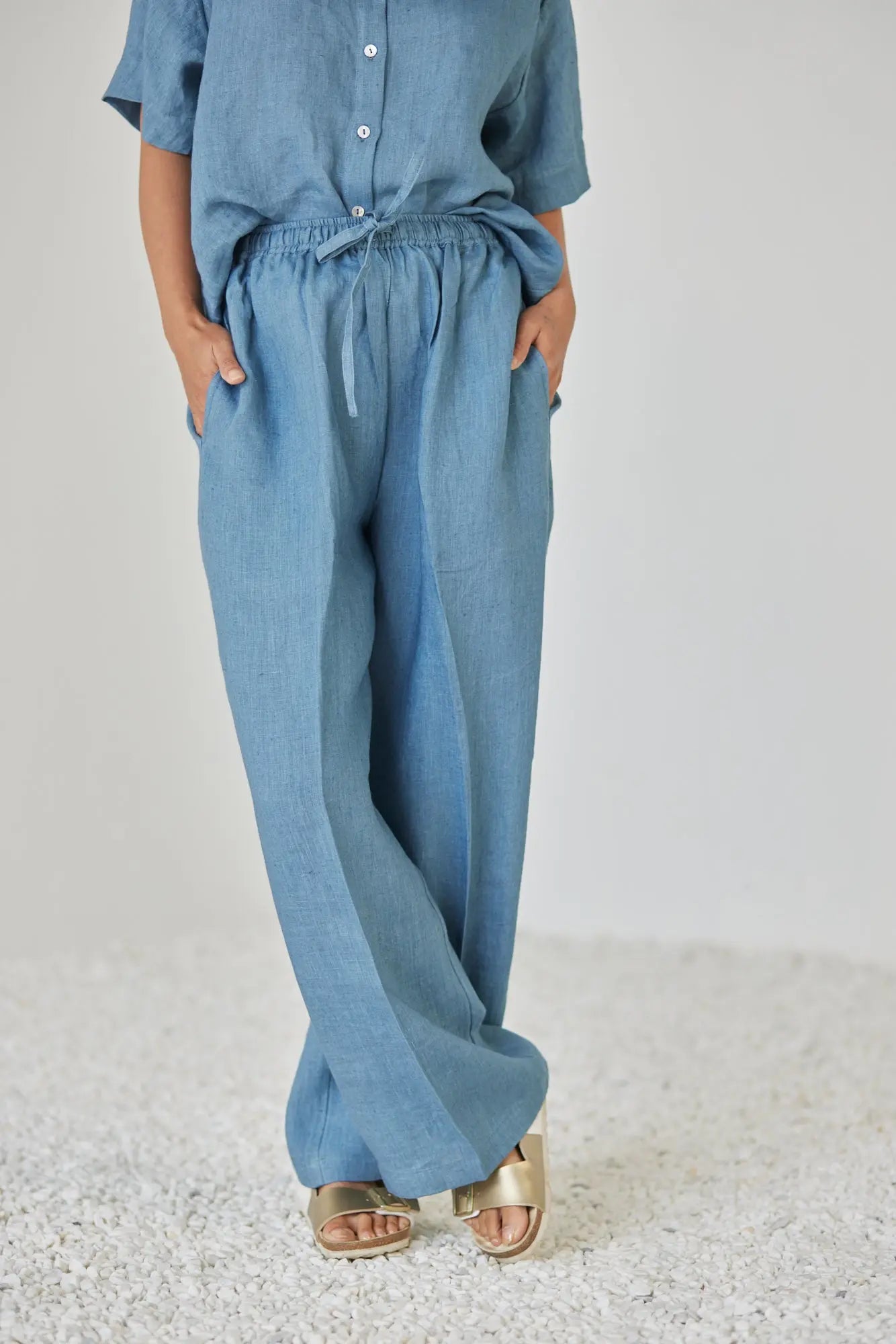 Oasis Linen Blue Co-ord Set SanctuaryLiving