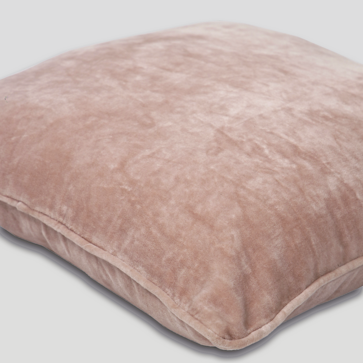 Soft Pink Velvet Euro Sham