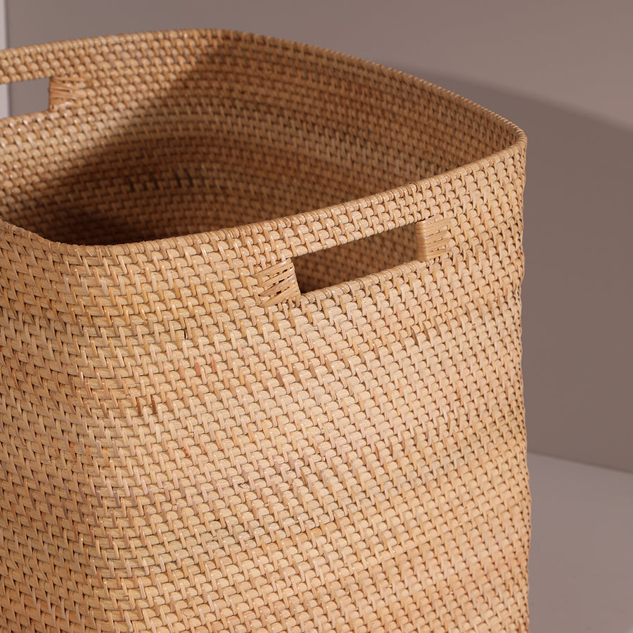 Boston Handwoven Rattan Basket-Natural